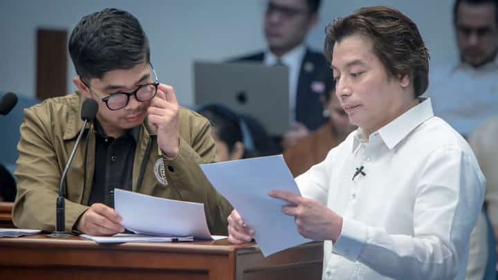 Defense counsel Atty. Michael Poa cross-examines former Commission on Audit (COA) state auditor Roderick Wamil during the 12th day of the Senate impeachment trial against Vice President Sara Duterte at the Senate of the Philippines in Pasay City on Tuesday, Aug. 4, 2026.