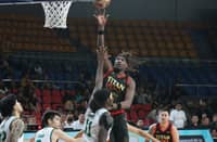 TIRRELL Brown dominates with 36 points and 10 rebounds to lead Titan Ultra to a 132-128 victory over Macau in the PBA Season 50 Governors’ Cup last night at the Ninoy Aquino Stadium.