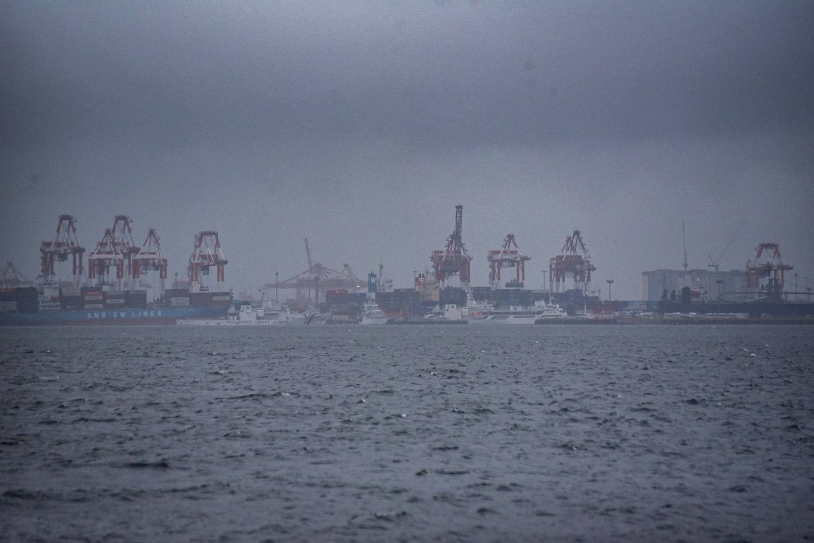 A view of buildings of Manila along with the port of Manila is seen while the inclement weather brought by the southwest moonsoon today, August 5. l Zedrich Xylak Madrid