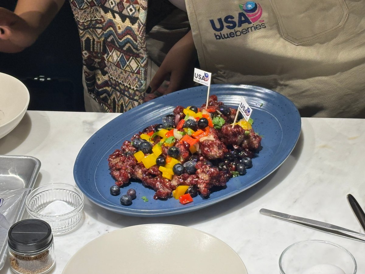 SWEET and Sour Pork
with US Blueberries.