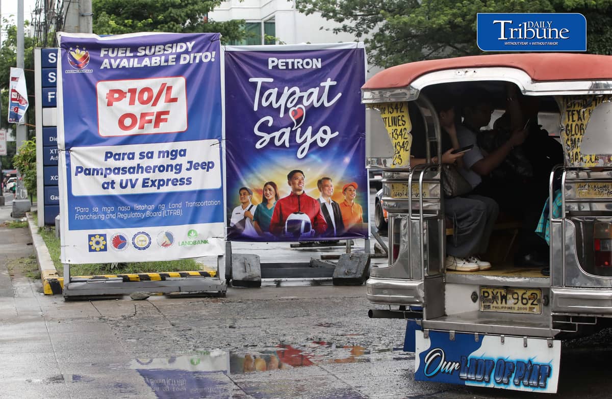 (August 05 2026) Traditional Jeepney queuing to gas up at the gas station in Quezon City on Wednesday August 5 2026. The government announced that the P10 fuel subsidy for public utility jeepney and UV express drivers will rise to P12 per liter starting August 15 2026, an additional assistance to the transport sector amid the effects of tensions in the Middle East. Photo/Analy Labor