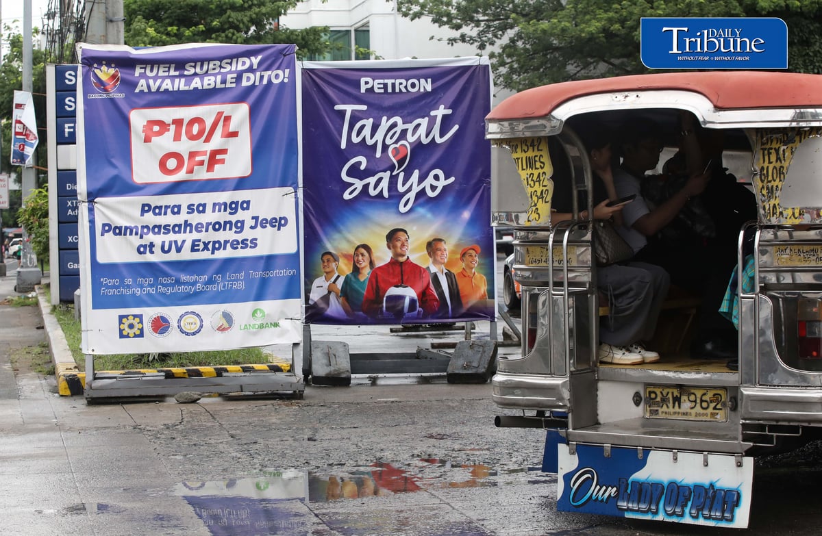 (August 05 2026) Traditional Jeepney queuing to gas up at the gas station in Quezon City on Wednesday August 5 2026. The government announced that the P10 fuel subsidy for public utility jeepney and UV express drivers will rise to P12 per liter starting August 15 2026, an additional assistance to the transport sector amid the effects of tensions in the Middle East. Photo/Analy Labor