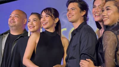 DIRECTOR Chad Vidanes, Maja Salvador, Kathryn Bernardo, James Reid, Dimples Romana and director Dolly Dulu.