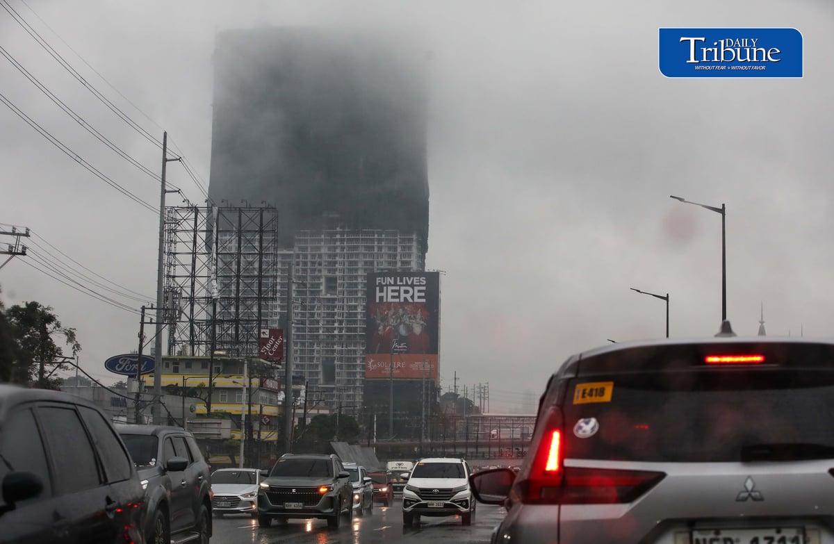 (August 05 2026) Clouds seen covered at the top of the building along Commonwealth avenue in Quezon City, on Wednesday morning August 5 2026, Pagasa said Tropical Storm Maymay to trigger torrential rain including Metro Manila. Photo/Analy Labor