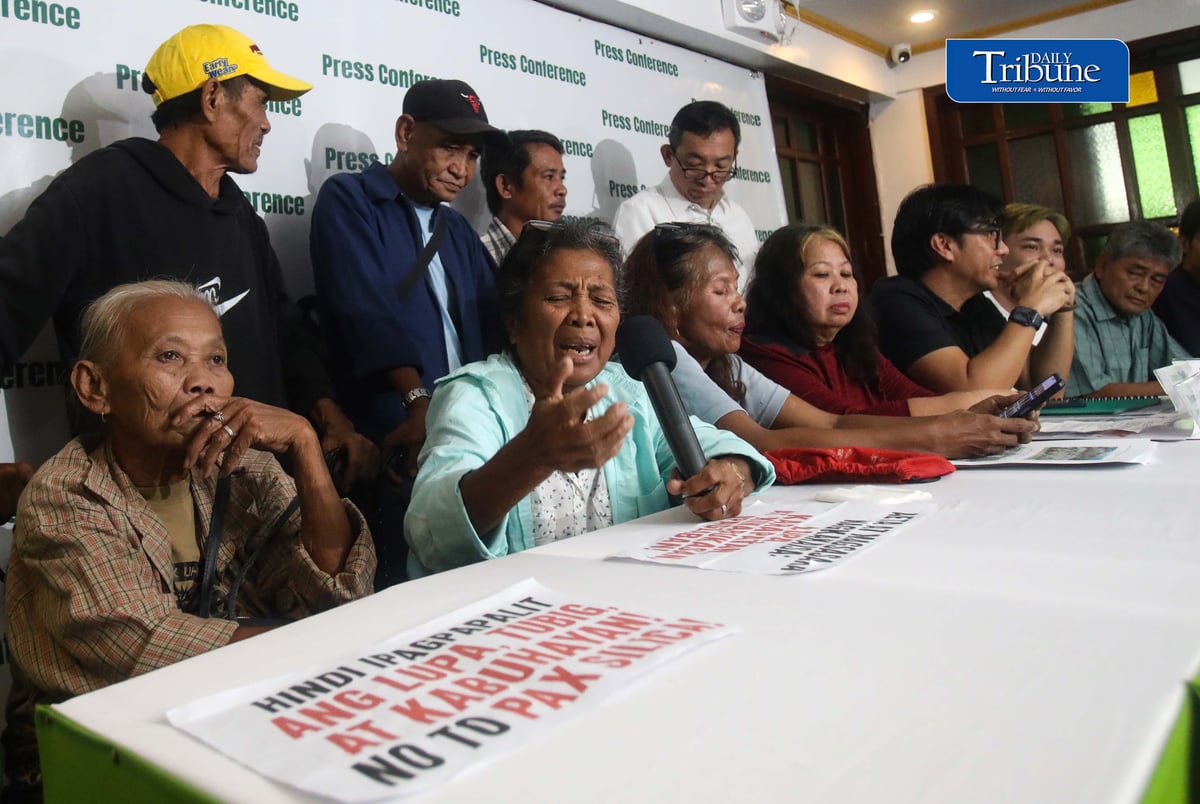 (August 06 2026) Indigenous Aeta leaders and farmers from Capas, Tarlac speak during a press conference with petitioners and environmental advocates at Kamuning Bakery Cafe in Quezon City on Thursday, August 6, 2026. They call for the cancellation of the controversial Pax Silica project, citing its alleged impact on indigenous communities, farmlands, and the environment. Photo/Analy Labor