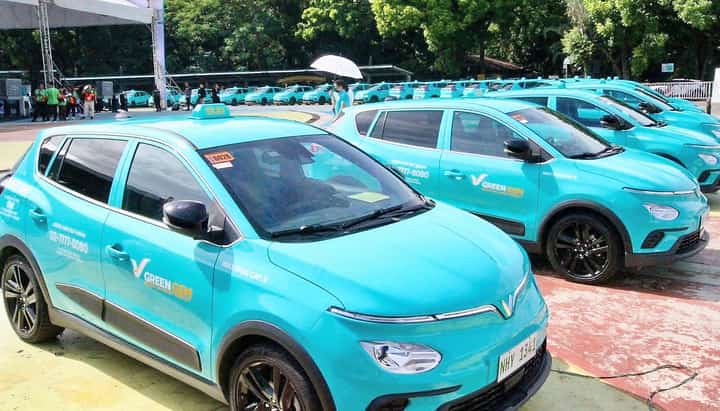 Electric vehicles utilized as taxis are seen parked at a terminal in Cagayan de Oro.
GSM