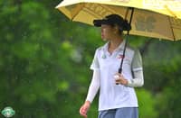 NICOLE Gan braves the heavy morning downpour to hammer a 2&1 win over Tashanah Balangauan and advance to the Match Play Championship at the Luisita Golf and Country Club in Tarlac on Thursday.