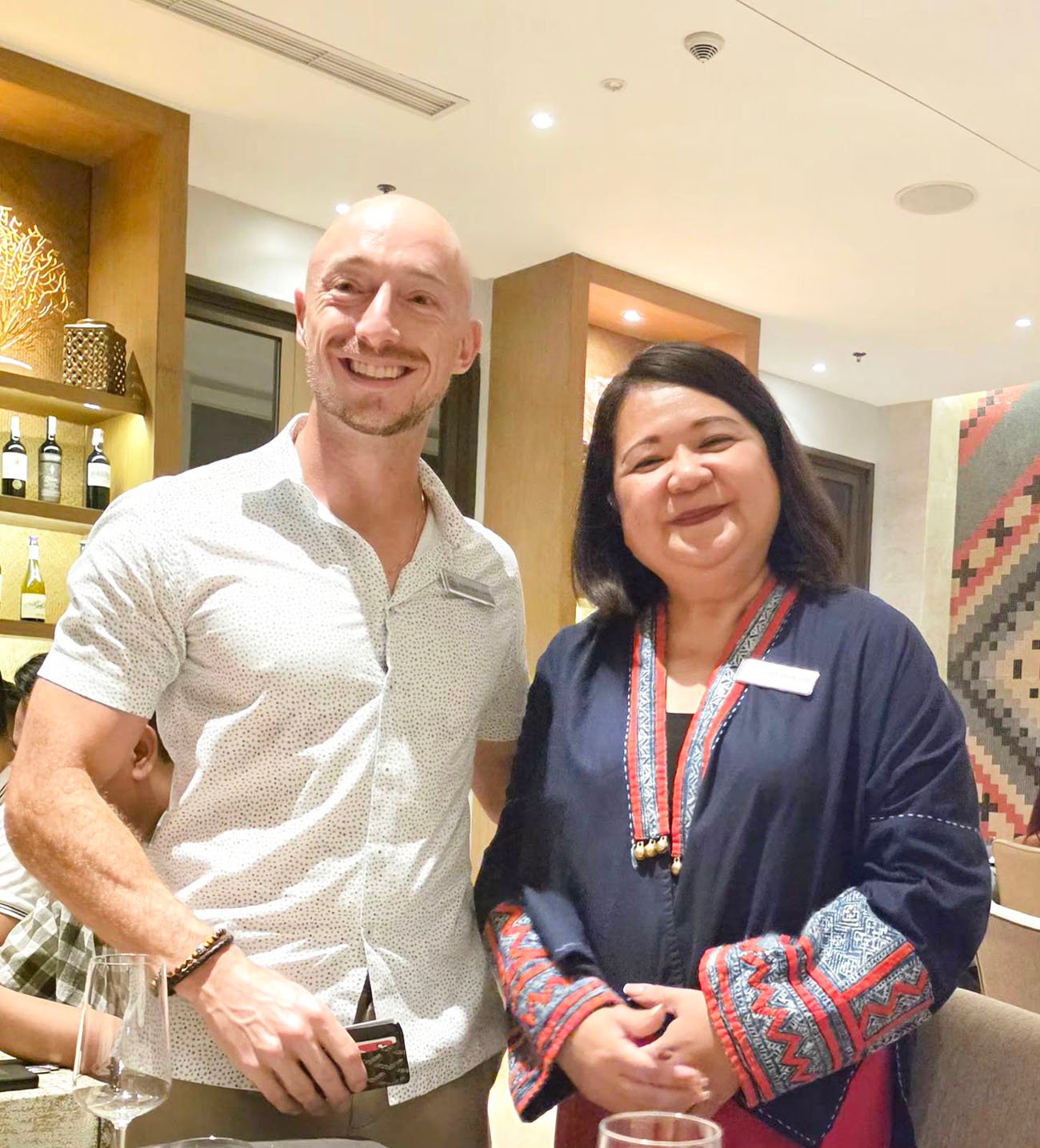 Robin Bernhard, Sheraton Cebu Mactan’s director of Operations and Ruby Nepomuceno, multi-property director of Sales and Marketing.