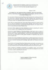 Retired military generals back DND's WPS stance
