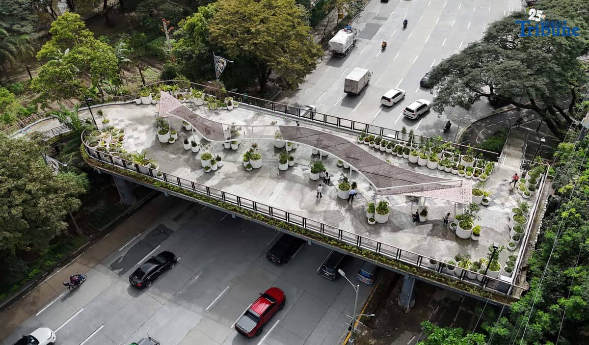 The Quezon City Elevated Landscape Promenade reimagines the traditional footbridge by combining pedestrian mobility with public open space, connecting the Quezon Memorial Circle and the Ninoy Aquino Parks and Wildlife Center.
