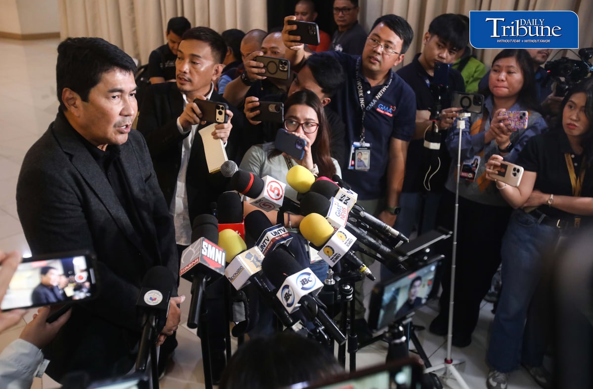(August 07 2026) Senate Blue Ribbon Committee Chairman Erwin Tulfo speaks to the media after the meeting with Ombudsman Jesus Crispin "Boying" Remulla and Senate President Sherwin Gatchalian at the office of the ombudsman on Friday August 7 2026. The meeting covered the planned turnover of the committee’s flood control probe documents to the Ombudsman. The entire panel is set to meet to facilitate the turnover, with the Ombudsman’s office taking over matters concerning flood control. Photo/Analy Labor
