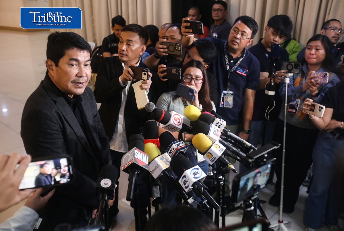 (August 07 2026) Senate Blue Ribbon Committee Chairman Erwin Tulfo speaks to the media after the meeting with Ombudsman Jesus Crispin "Boying" Remulla and Senate President Sherwin Gatchalian at the office of the ombudsman on Friday August 7 2026. The meeting covered the planned turnover of the committee’s flood control probe documents to the Ombudsman. The entire panel is set to meet to facilitate the turnover, with the Ombudsman’s office taking over matters concerning flood control. Photo/Analy Labor