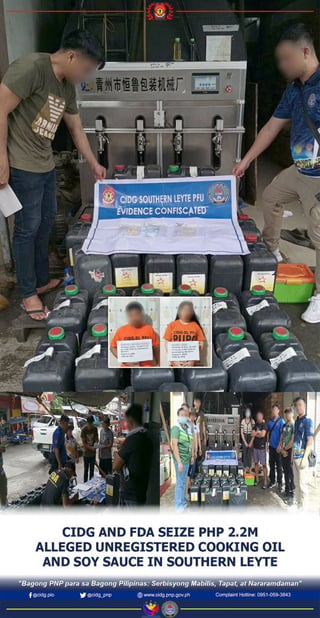 P2.2-M unregistered food seized in Southern Leyte