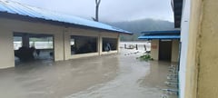 Rains flood Zambales school