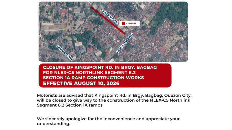 Kingspoint Road closure starts 10 August