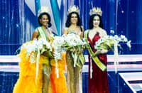 Reina Filipinas Grand International 2026: Angelica Lopez of Palawan (center) and Reina Filipinas MGI All Stars: Anne Patricia Diaz of Manila (right) and Alexie Brooks of Iloilo City (left).