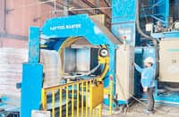 WASTE segregation, shredding and baling at the Guun facility in Consolacion, Cebu.