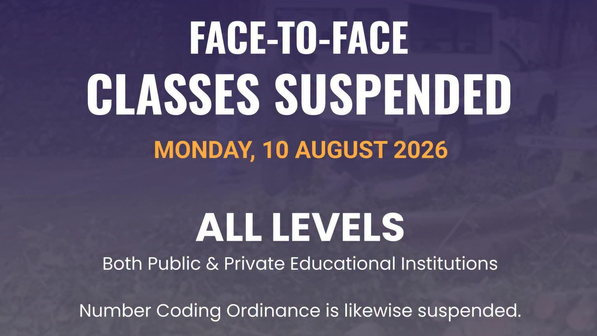 Baguio suspends face-to-face classes on 10 August