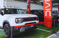 DISPLAYED at BAIC’s new dealership are electrified SUVs led by the B30e Dune.