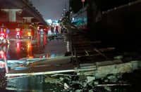 Forbes Park wall collapses along EDSA-Ayala, blocks two lanes