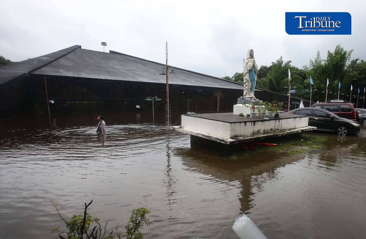 (August 10 2026) Archdiocesan shrine of Our Lady Lourdes in Bacolor Pampanga was submerged in severe flooding due to continuous rains brought by southwest monsoon, on Monday August 10 2026. Photo/Analy Labor