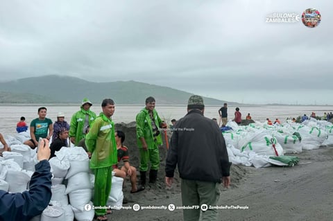 Provincial government inspects damaged portion of Bucao River dike