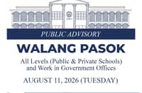 Abra suspends classes, government work on 11 August