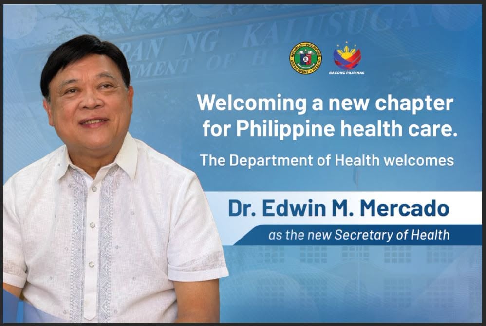 Department of Health names Dr. Edwin M. Mercado as new secretary