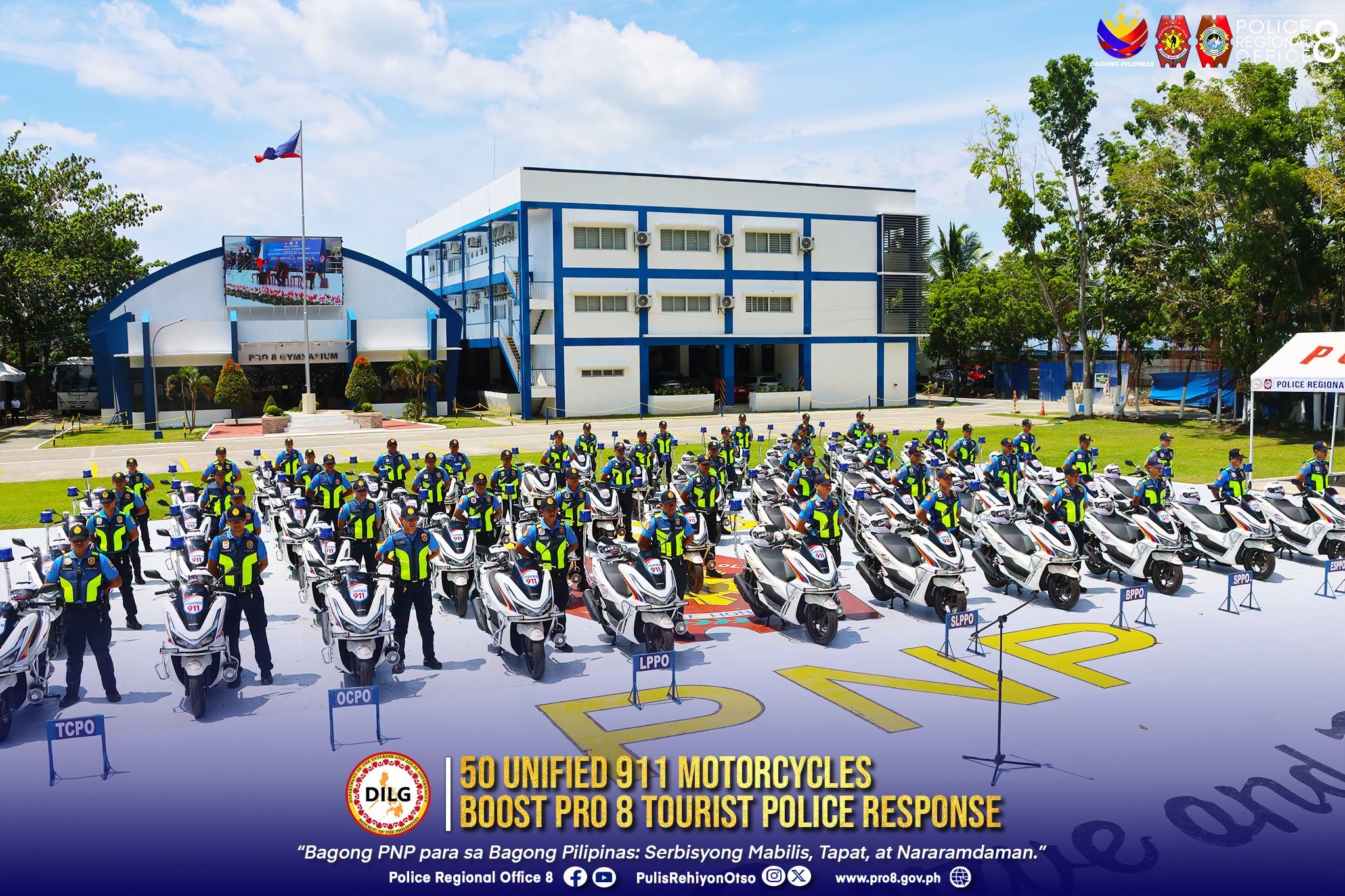 Eastern Visayas tourist police get 50 emergency response motorcycles