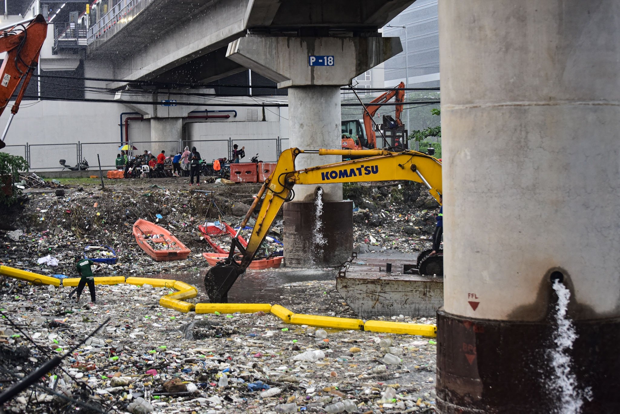 Redemptorist Water Channel Cleanup despite the heavy rain