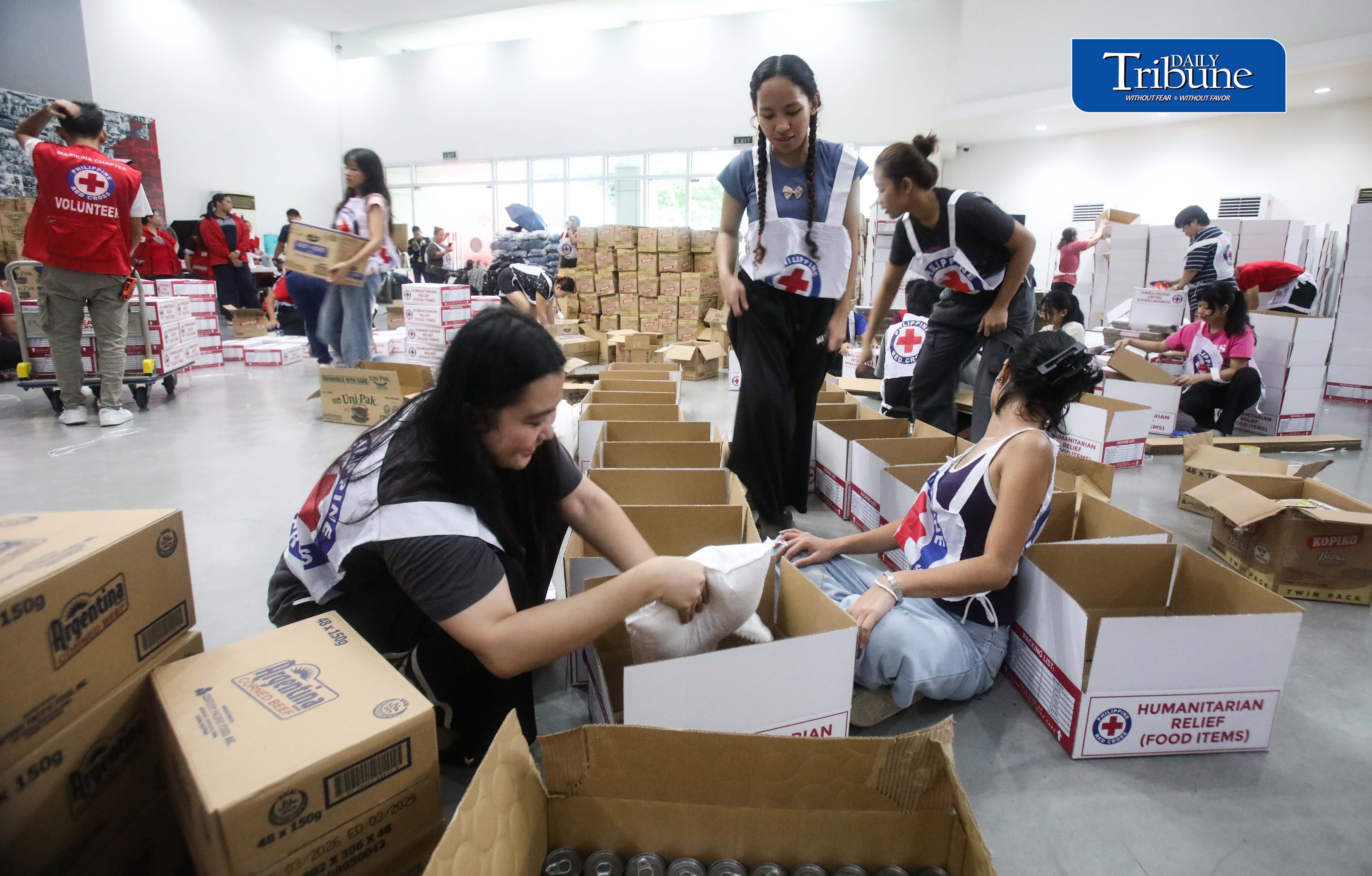 Red Cross relief packs 