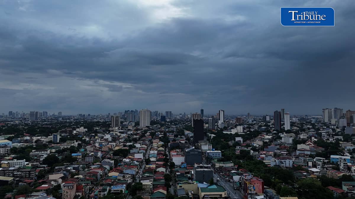 (August 13 2026) Dark clouds loom over Metro Manila seen from Quezon City on Thursday August 13 2026, as state weather bureau PAGASA advises the public to brace for more heavy rainfall brought about by the prevailing Habagat or southwest monsoon. Photo/Analy Labor