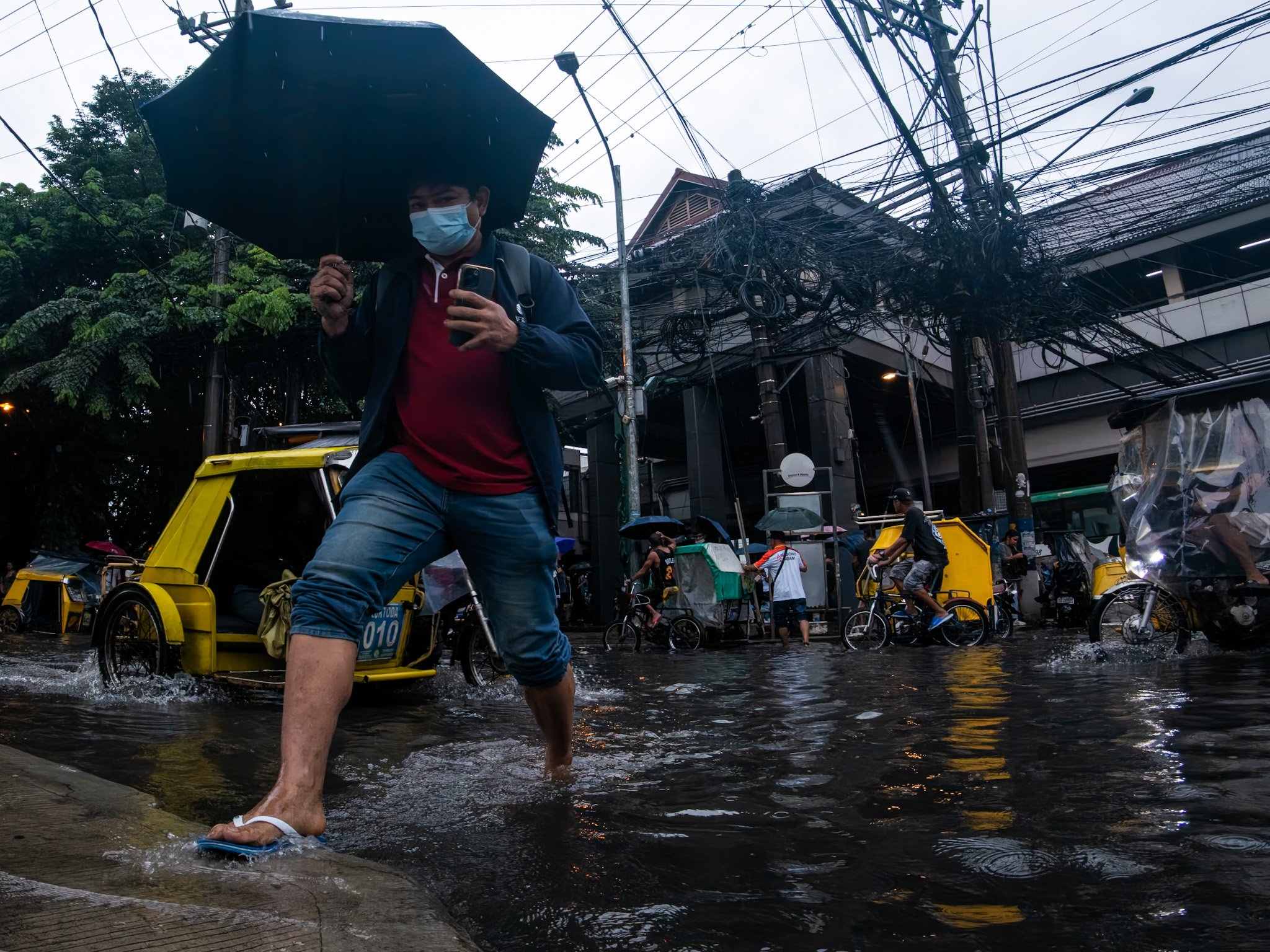 Floodwaters in General Luna Street