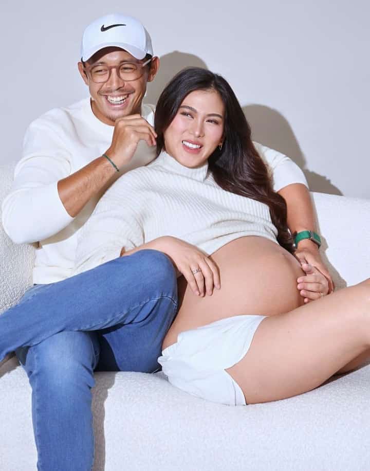 Celebrity couple Alex Gonzaga and Mikee Morada celebrate coming of first baby