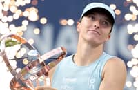 IGA Swiatek celebrates after clinching her first title of the season with a victory in the Toronto Masters on Friday (Manila time).