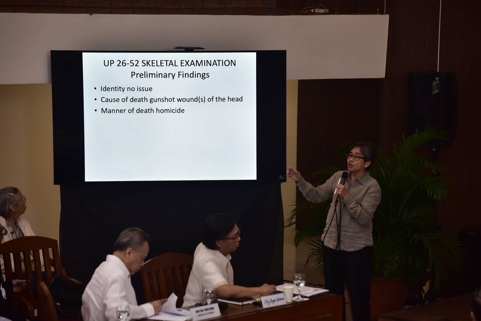 Victims, survivors, and families affected by killings during Duterte's drug war share their experiences during the civil society-led Truth Commission’s first public 'truth-telling session' at the Pope Pius XII Catholic Center in Manila on August 14. | Zedrich Xylak Madrid