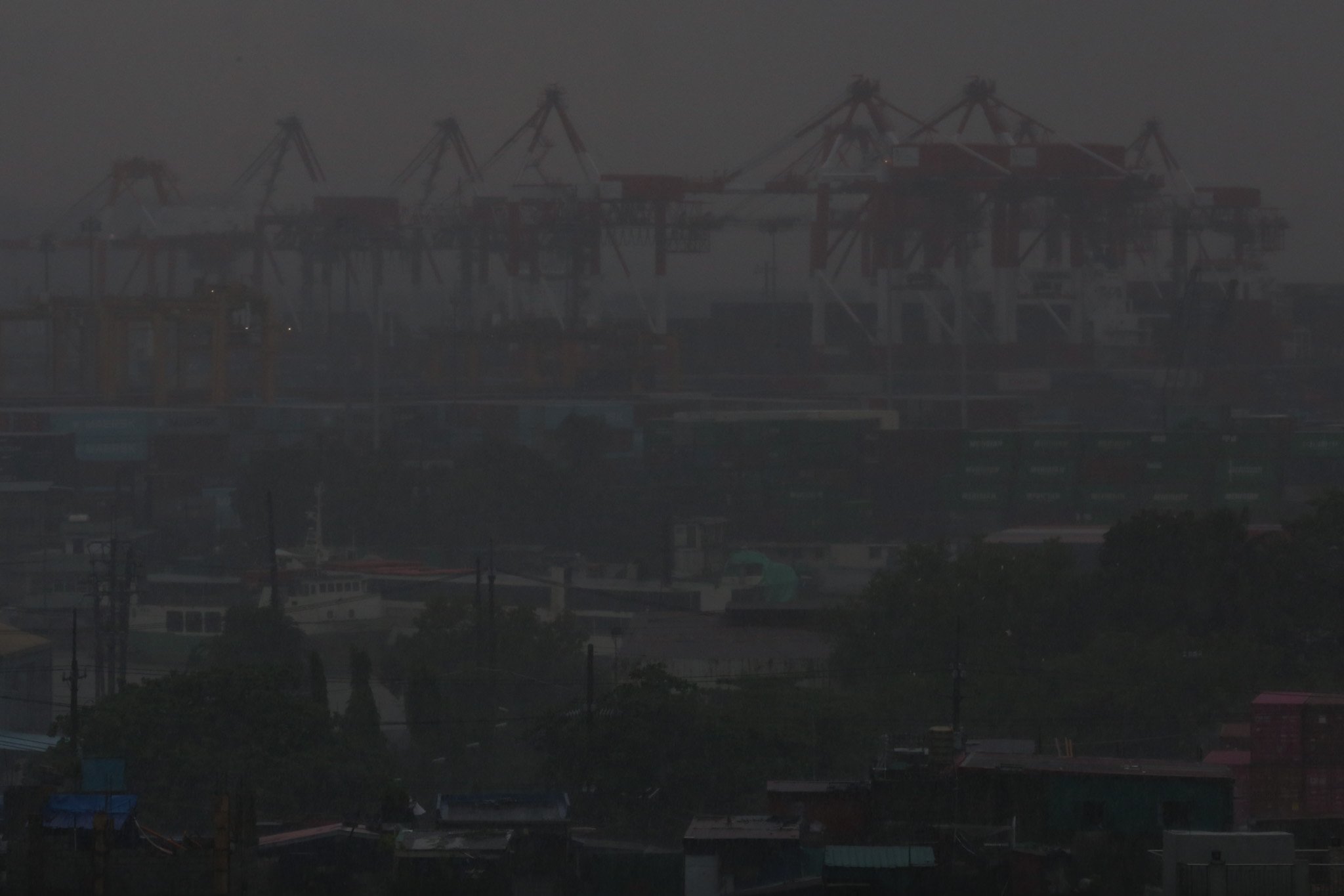 Low visibility over port area