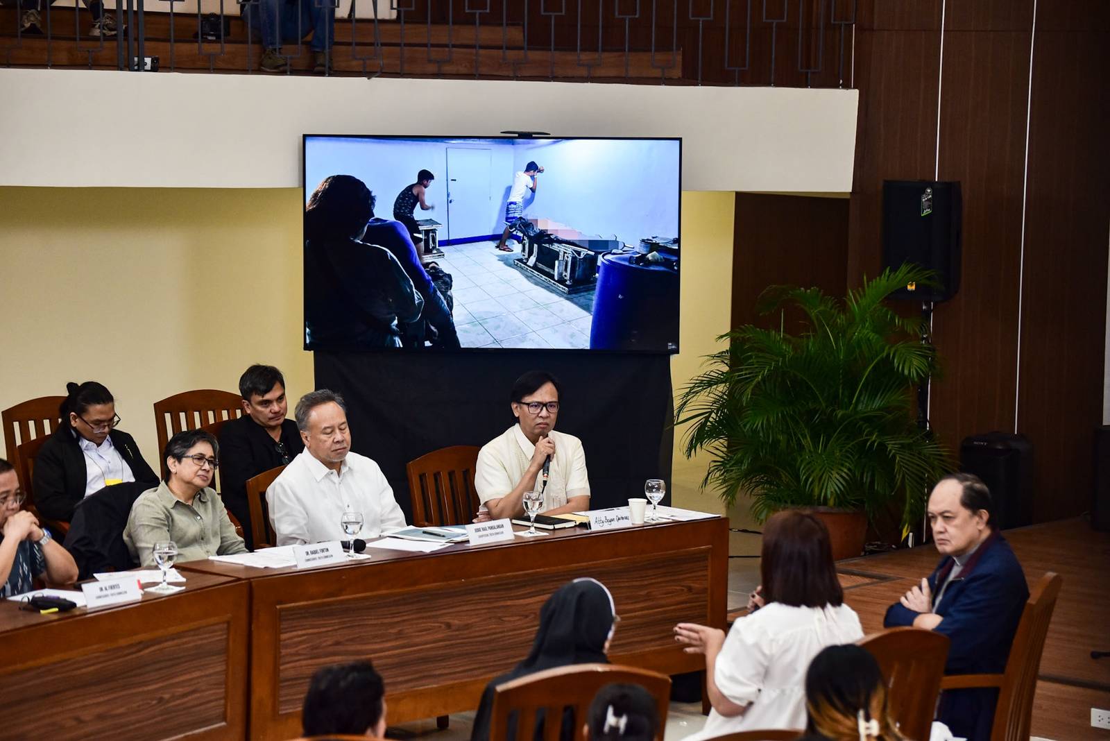 Victims, survivors, and families affected by killings during Duterte's drug war share their experiences during the civil society-led Truth Commission’s first public 'truth-telling session' at the Pope Pius XII Catholic Center in Manila on August 14. | Zedrich Xylak Madrid