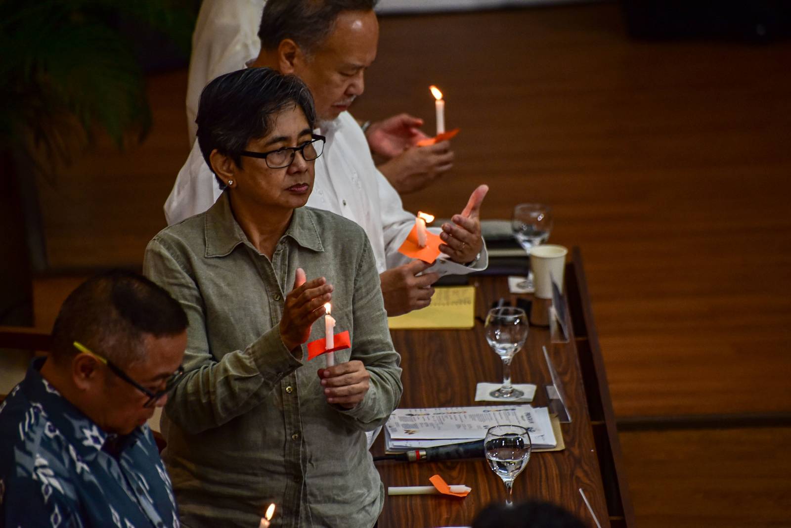 Victims, survivors, and families affected by killings during Duterte's drug war share their experiences during the civil society-led Truth Commission’s first public 'truth-telling session' at the Pope Pius XII Catholic Center in Manila on August 14. | Zedrich Xylak Madrid