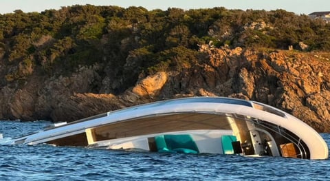Luxury yacht sinks off Sardinia following engine fire; 14 rescued