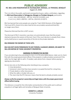 BSU warns public against illegal sale of university land