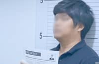 POLICE mugshot shows Mazhoor Khusin, alias 'Maz,' an official of ALJU International Manpower Services Inc., following his arrest in Mexico, Pampanga, for allegedly scamming more than 1,700 aspiring overseas Filipino workers.