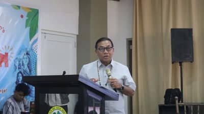 DOST Secretary Renato Solidum Jr. on his pre-RSTW keynote message on 16 August, 2026, in San Agustin, Romblon.