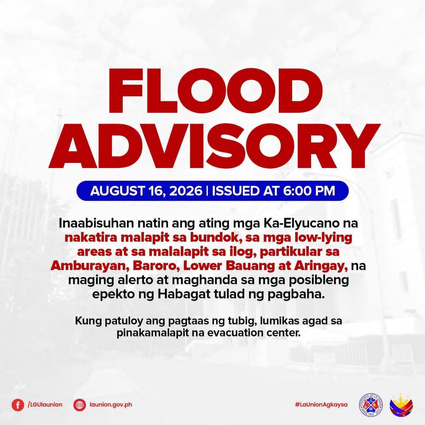 La Union towns suspend classes amid floods
