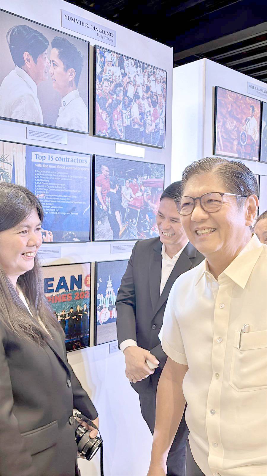 Yummie Dingding shares a smile with President Ferdinand Marcos Jr.