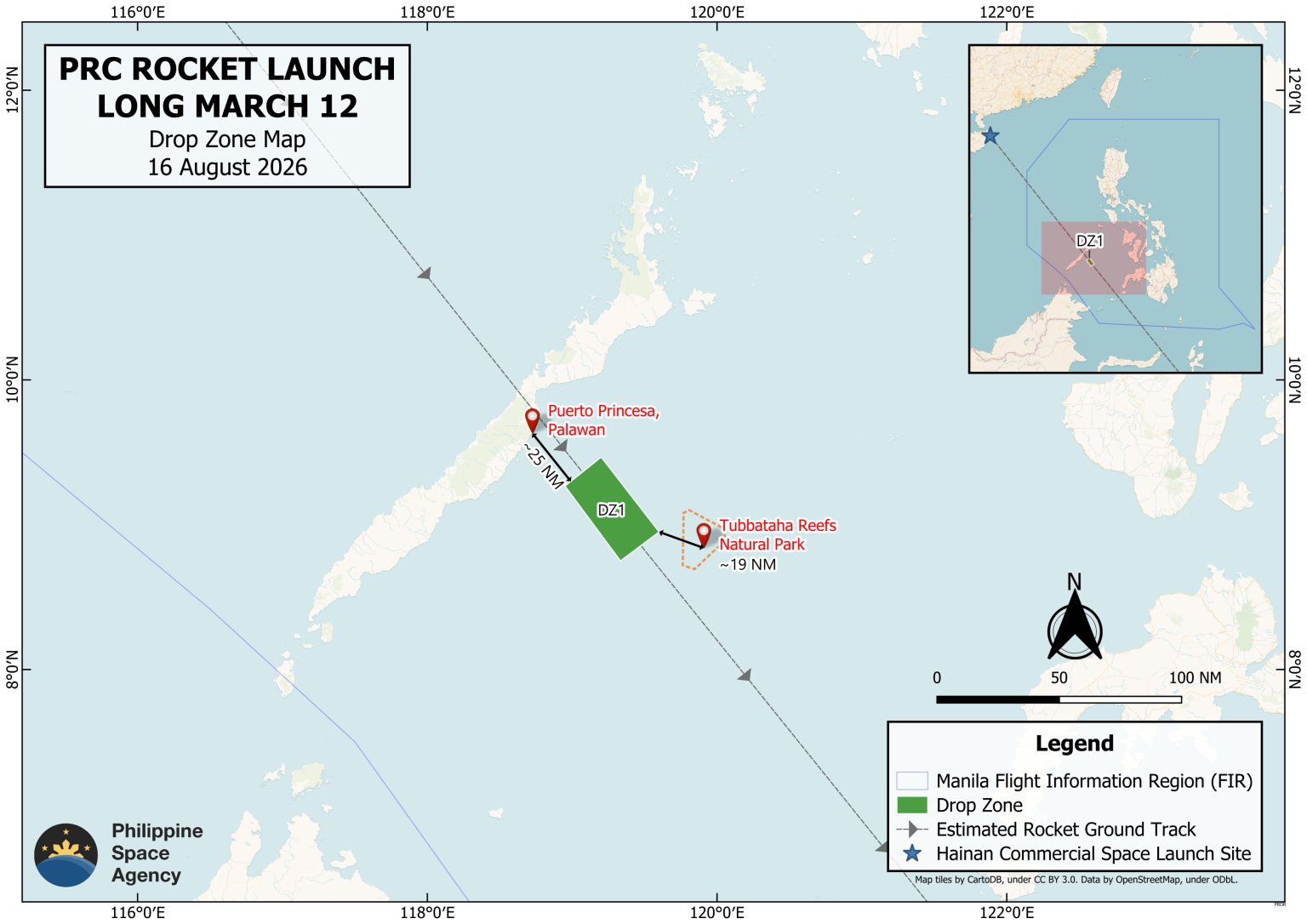 China launches Long March 12 rocket, debris zone set within Phl waters