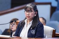 Former OVP Special Disbursing Officer Gina Acosta during the 16th day of the impeachment trial against Vice President Sara Duterte.