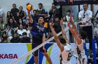 JADE Disquitado towers over two La Salle defenders to lead NU to a 25-23, 25-16, 25-20 victory in the 2026 V-League Collegiate Challenge late Sunday.