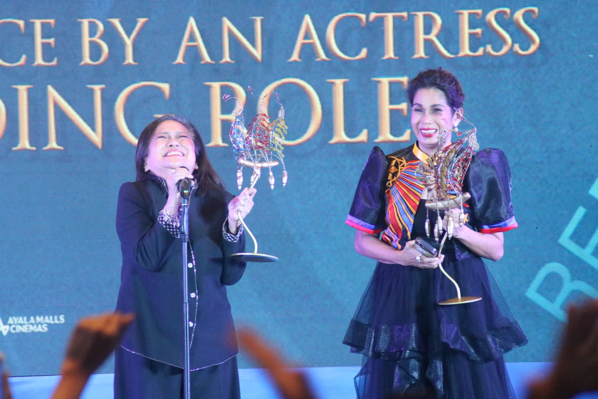Ruby Ruiz and Marietta “Pokwang” Subong share the Best Actress Balanghai at Cinemalaya 22 for Status: Rejected and 2 Valid IDs, respectively.