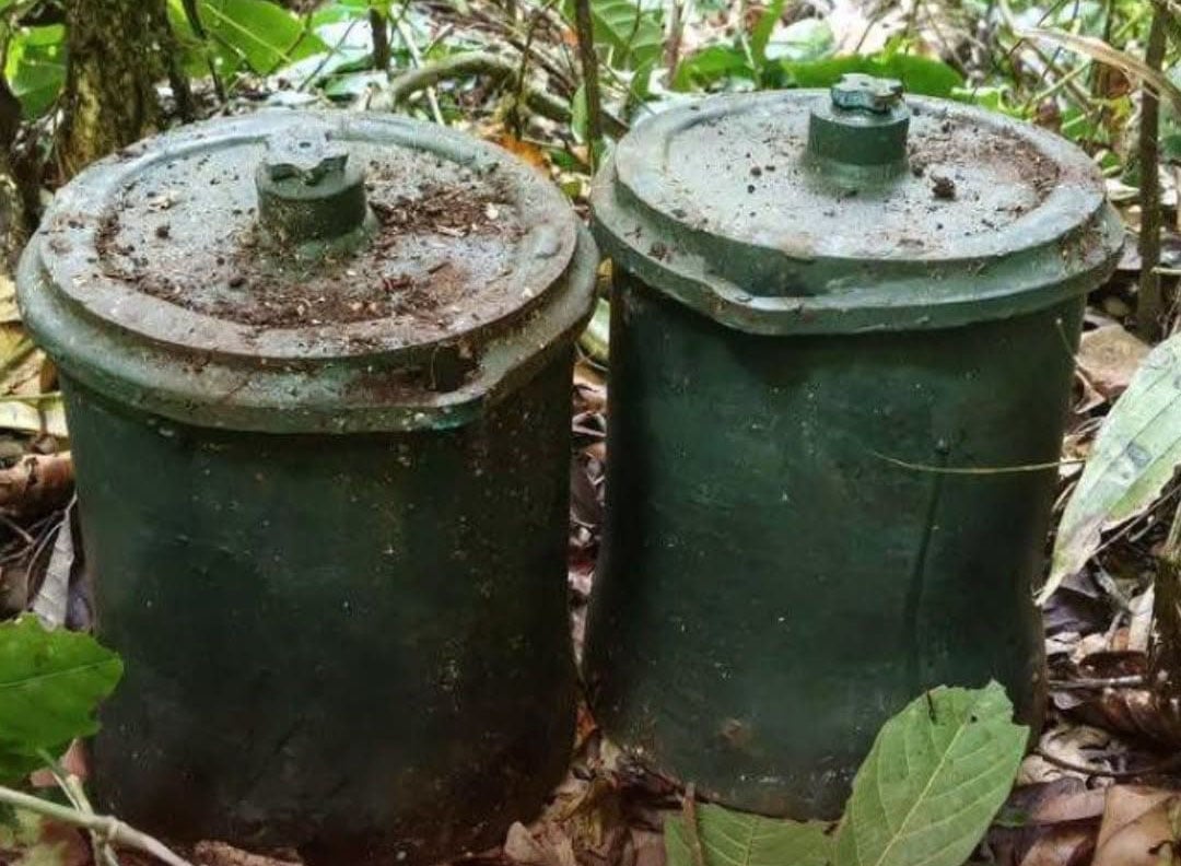 Prohibited mines discovered